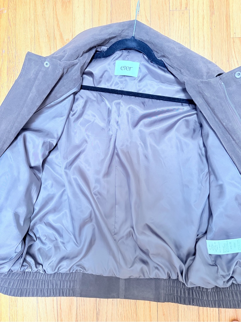 Source Unknown Suede Effect Bomber Jacket, OS - Picture 6 of 7